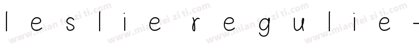 leslie regulie字体转换